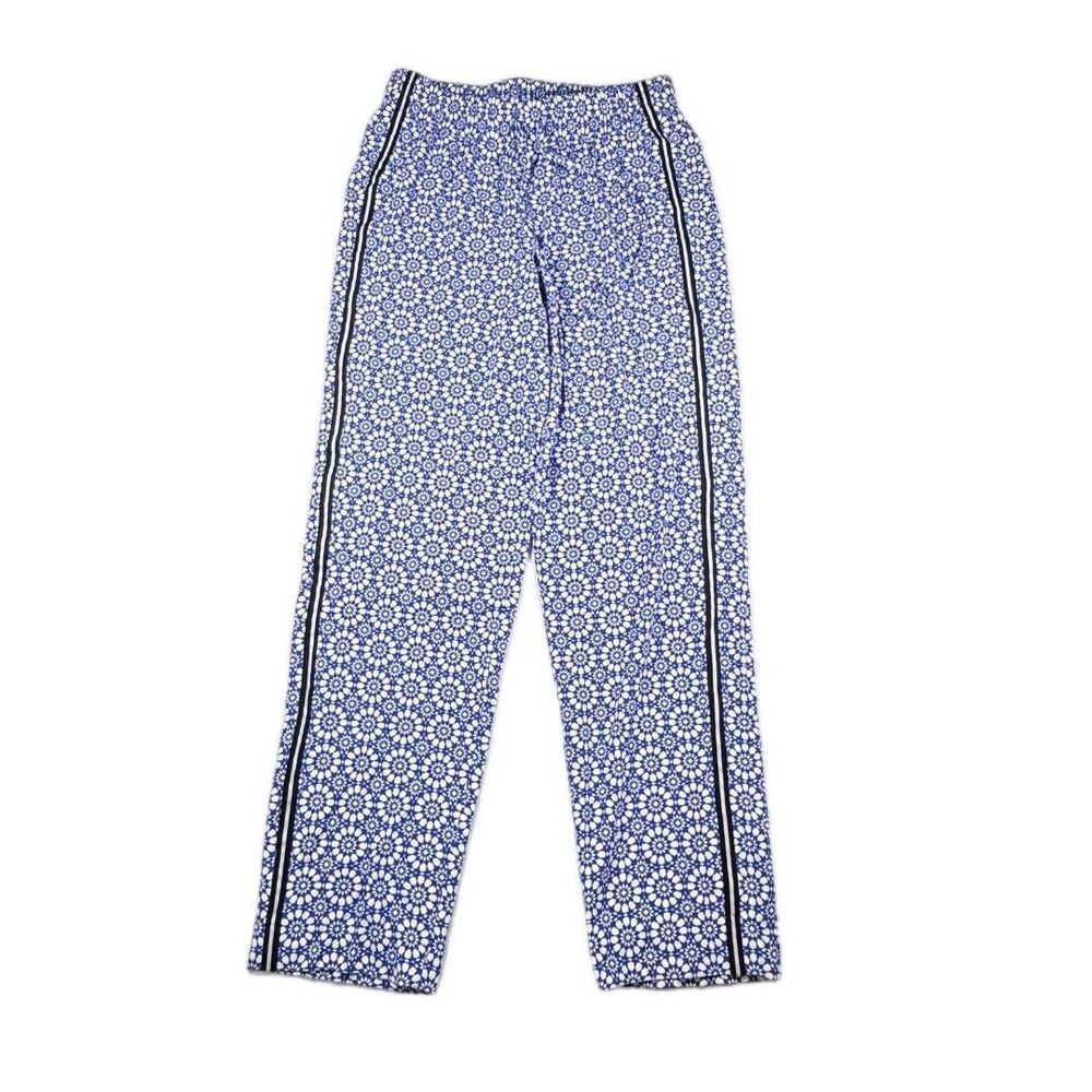 Talbots Petites Ankle Pants, Womens  Geometric Drawstring  High Rise Size XS